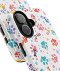 Dog Paw Print iPhone Case: Shock Absorbent