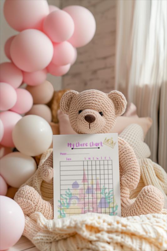 Princess Castle Chore Chart: Kids Task Tracker (PDF Download)