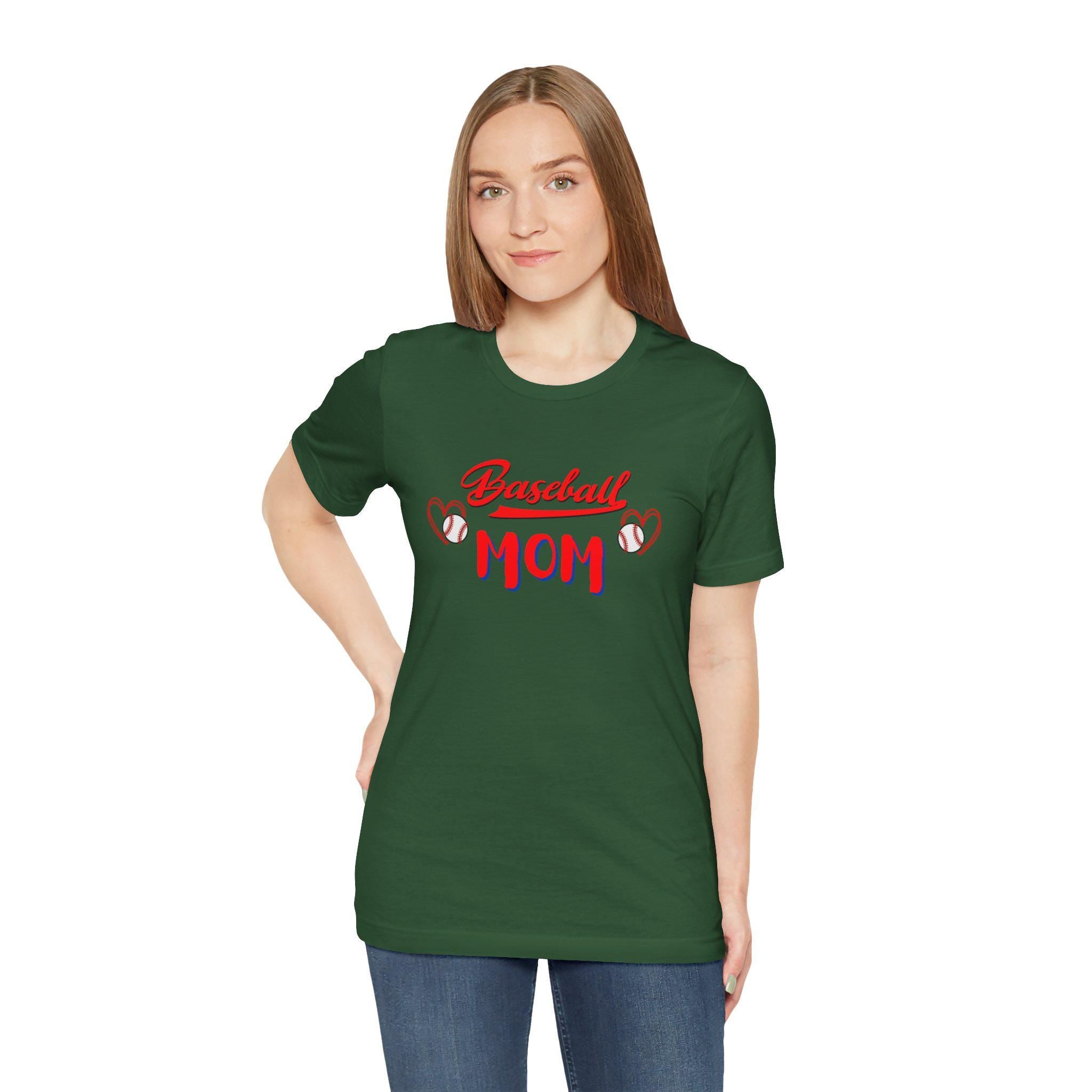 Baseball Mom T-Shirt: Soft Cotton Jersey Tee for Game Days