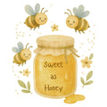 Sweet as Honey bees towel | Waffle Weave Kitchen Hand Towel