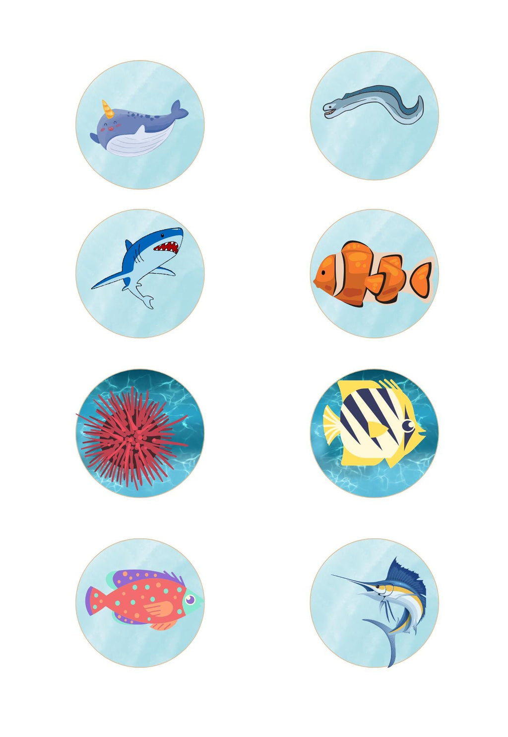 Under the Sea Notebook Cover and Stickers: Fish Lover Theme (Digital Download, PDF Pattern)