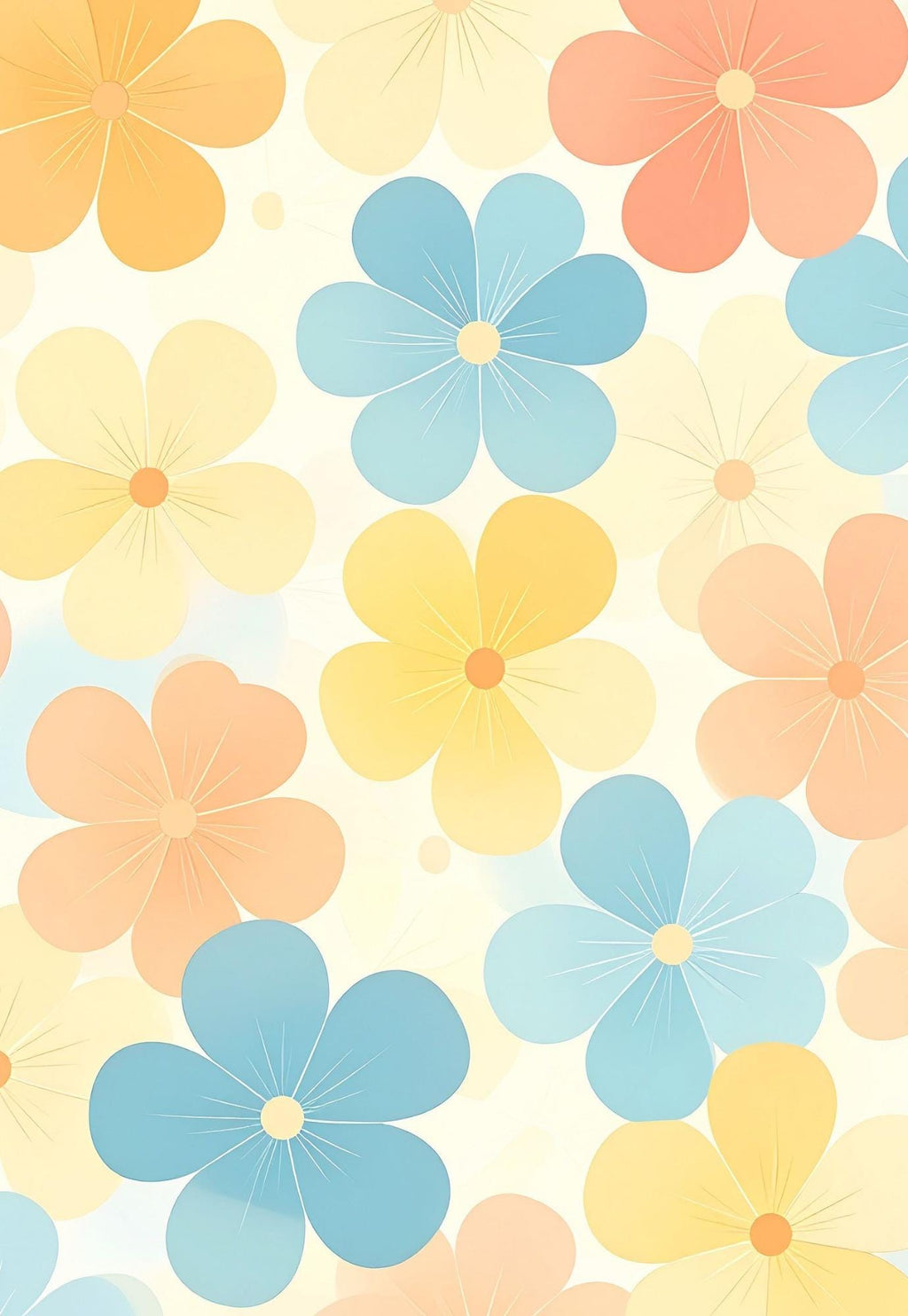 Floral Composition Notebook Cover: Yellow & Blue Stickers (Digital Download)