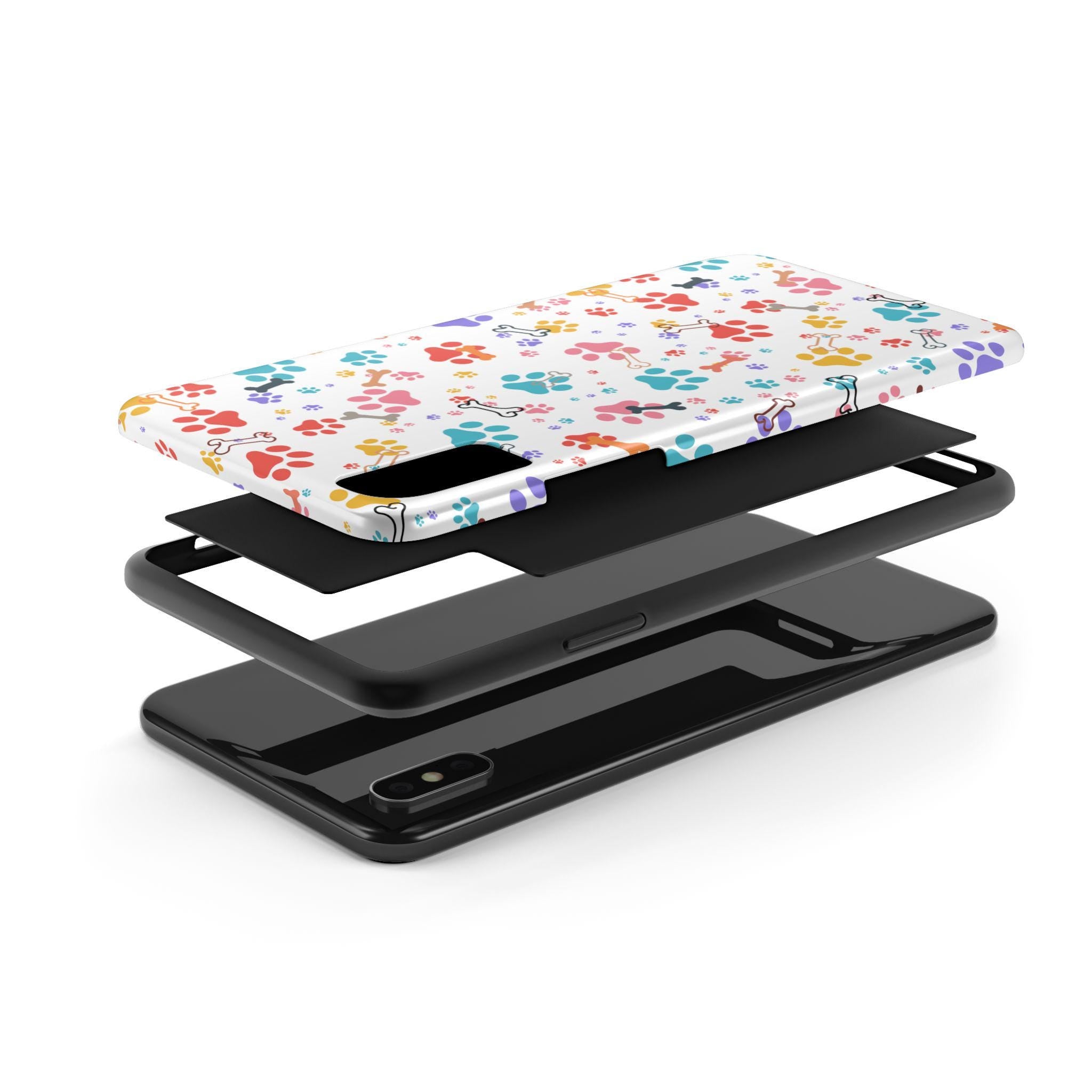 Dog Paw Print iPhone Case: Shock Absorbent
