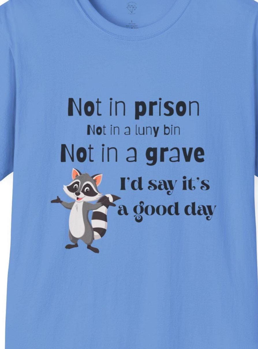 Funny Raccoon T-Shirt: It's a Good Day - Unisex Softstyle Tee