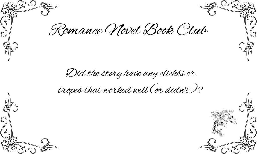 Romance Novel Book Club Conversation Cards, Talking Points to Assist Book Club Members
