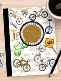 Bicycle Notebook Cover and Sticker Set: Bike Lover Gift (Digital Download)