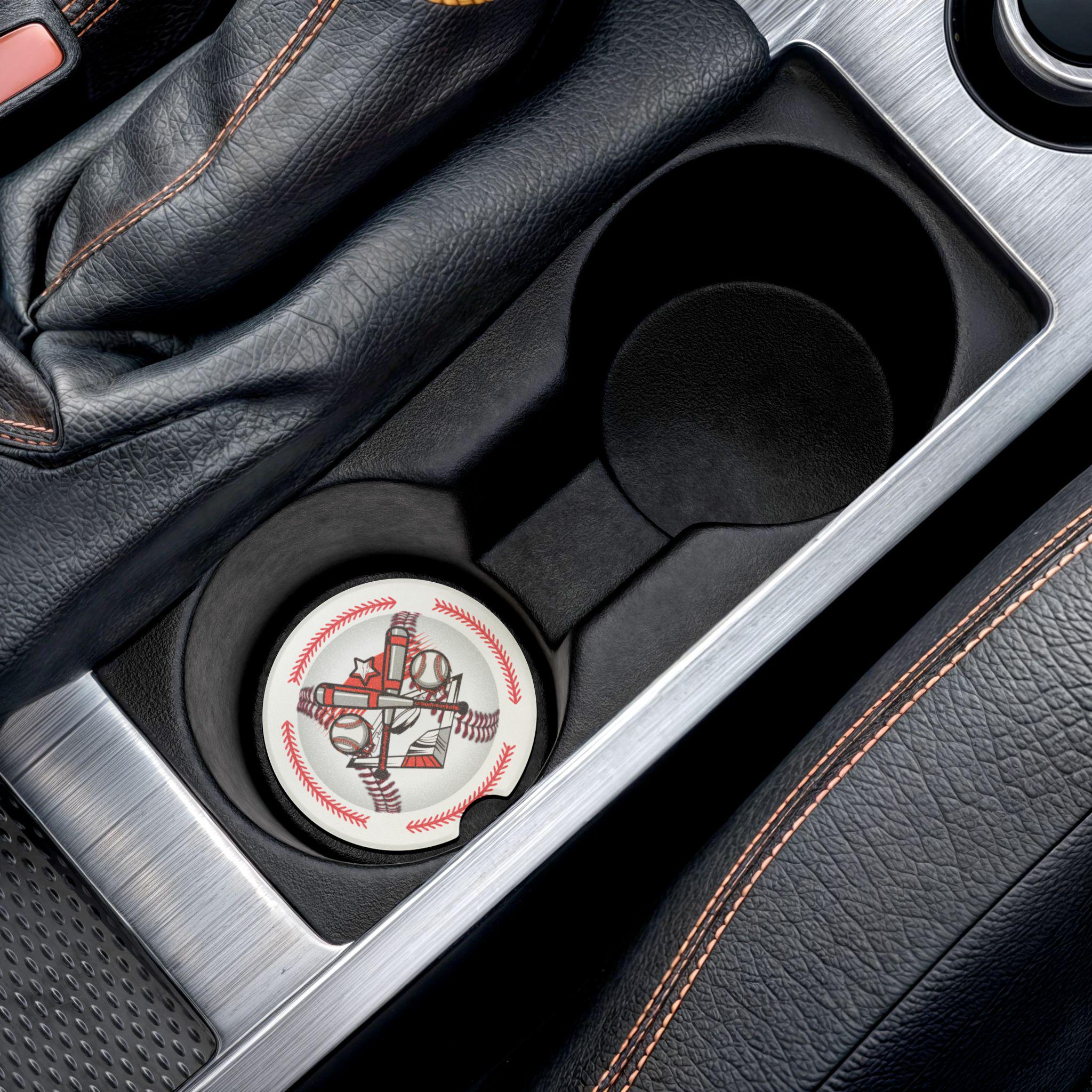 Baseball Soapstone Car Coaster: Sports Fan Vehicle Accessory