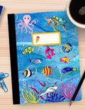 Under the Sea Notebook Cover and Stickers: Fish Lover Theme (Digital Download, PDF Pattern)