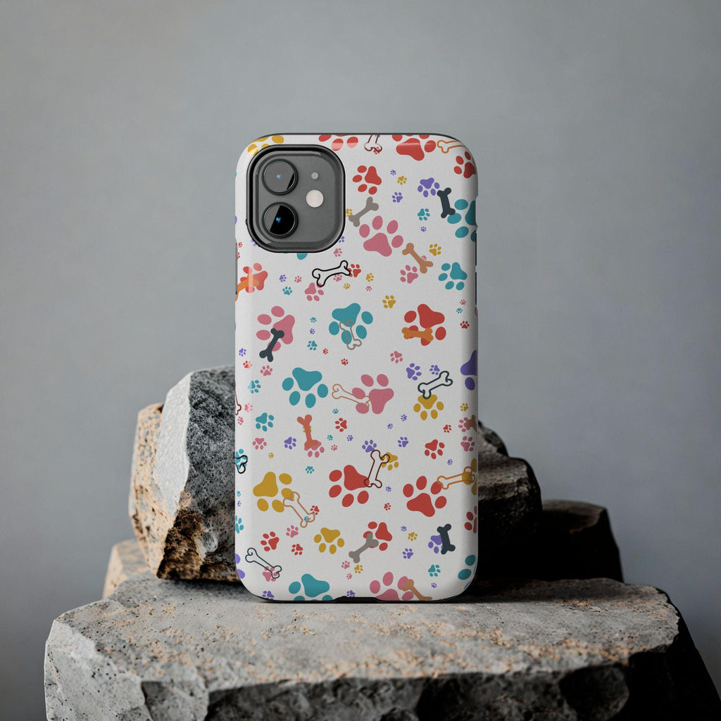 Dog Paw Print iPhone Case: Shock Absorbent