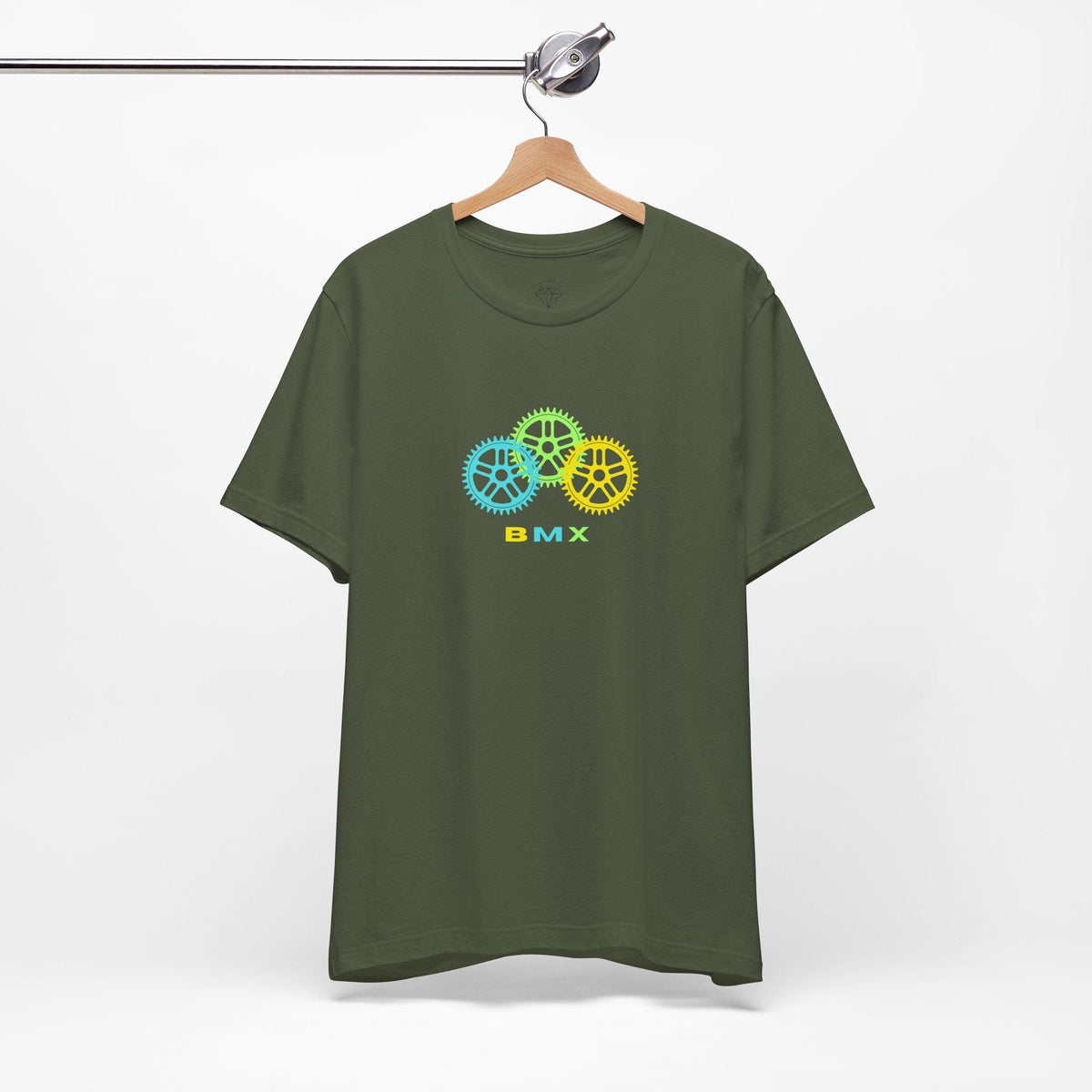 BMX Gears Unisex Tee: Cyclist Graphic Print, Casual Cotton T-Shirt