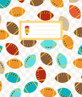 Football Composition Notebook Cover and Sticker: DIY School Project (Digital Download)