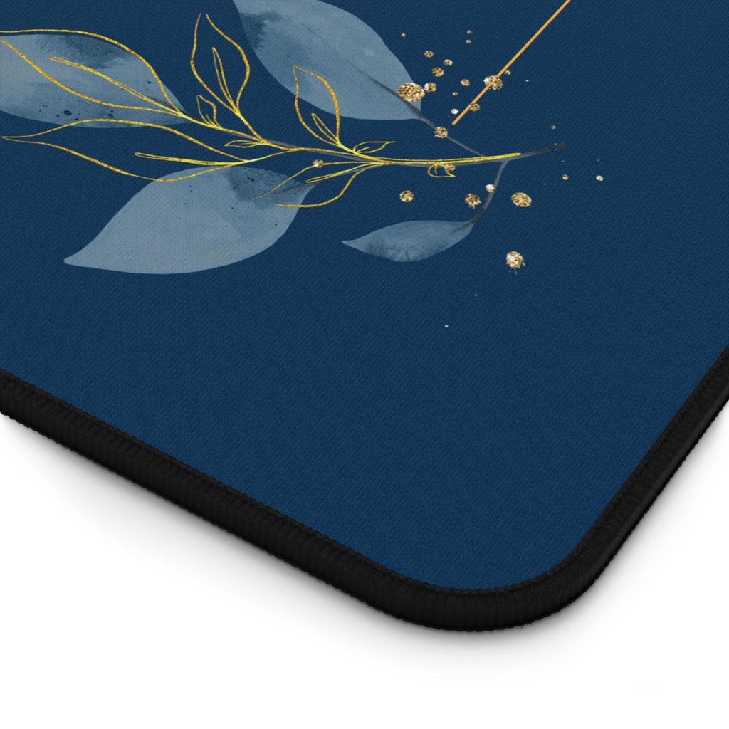 Floral Desk Mat: Elegant Workspace Accessory - Neoprene Desk Organizer