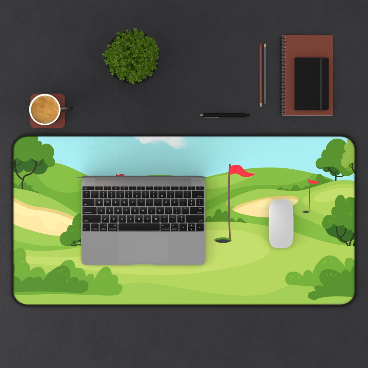 Golf Desk Mat: Personalized Workspace Decor, Nature Landscape
