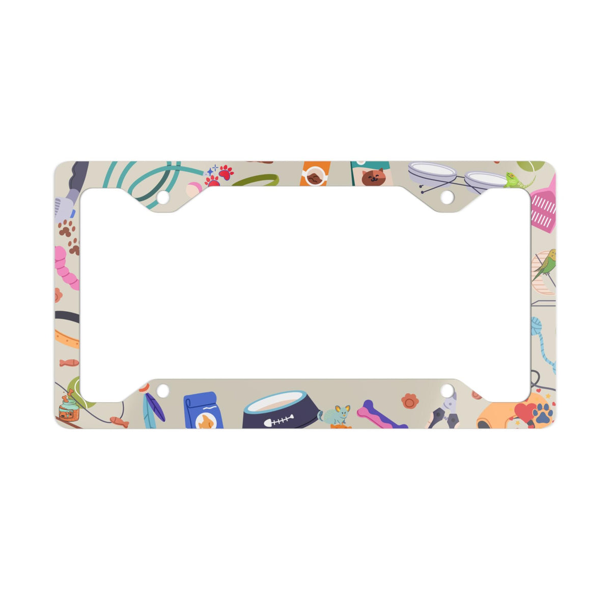Fun Pet Metal License Plate Frame: Car Accessories, Home Decoration