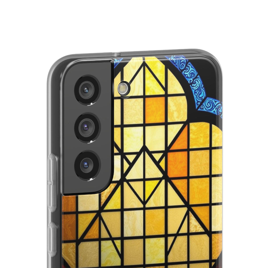 Faux Stained Glass Samsung Case: Artistic Geometric Design