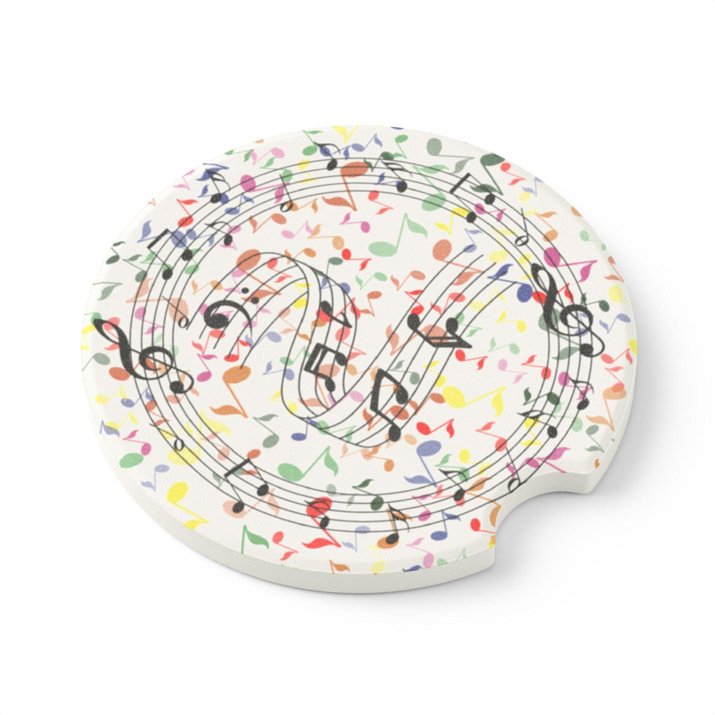 Musical Soapstone Car Coaster: Colorful Music Lover Gift