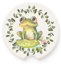 Frog Car Coaster: Charming Soapstone Car Accessories, Nature Lover Gift