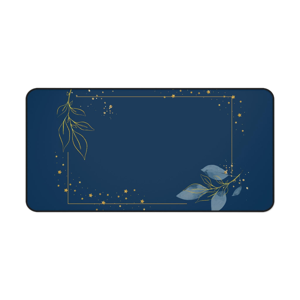 Floral Desk Mat: Elegant Workspace Accessory - Neoprene Desk Organizer
