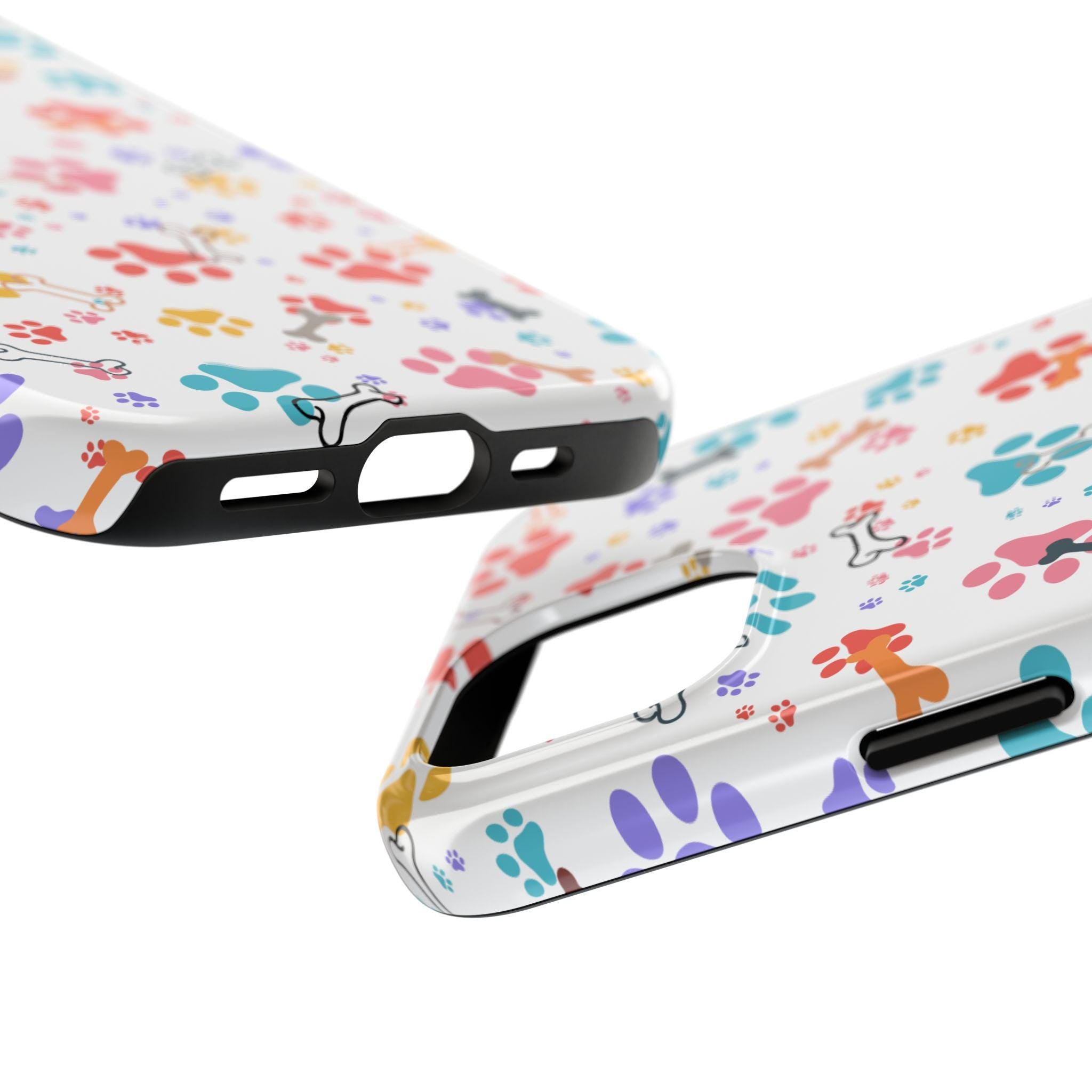 Dog Paw Print iPhone Case: Shock Absorbent