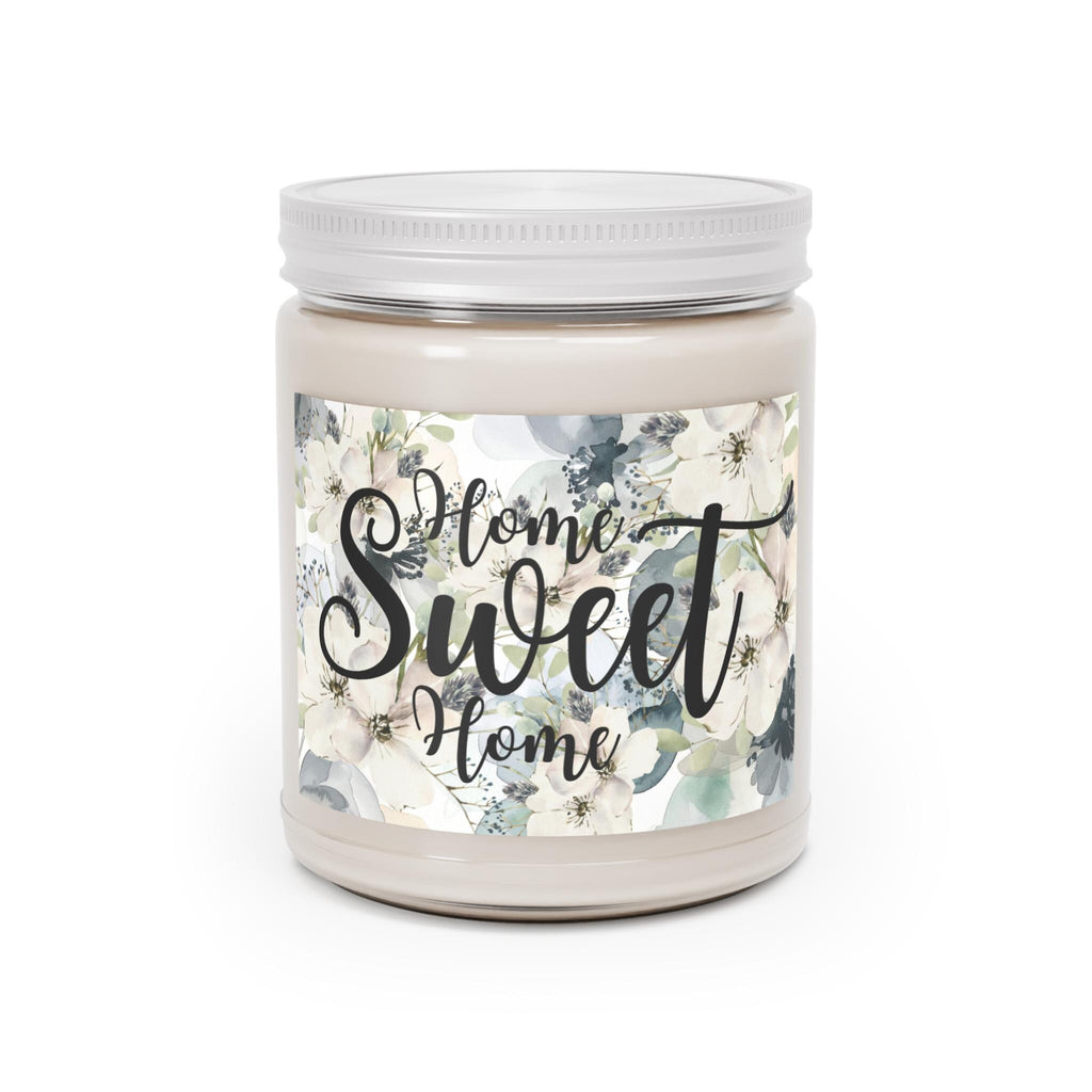 Home Sweet Home Floral Soy Candle, Farmhouse Decor, 9oz