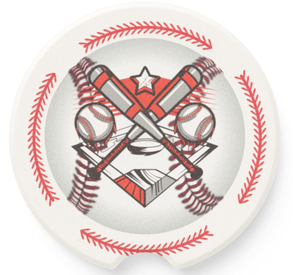 Baseball Soapstone Car Coaster: Sports Fan Vehicle Accessory