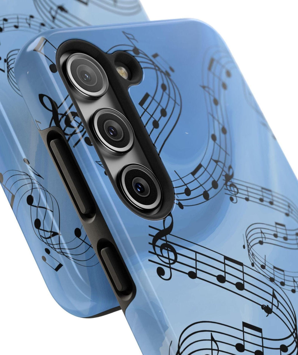 Blue Musical Notes Samsung Galaxy Phone Case | Music Note Design