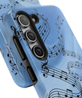 Blue Musical Notes Samsung Galaxy Phone Case | Music Note Design
