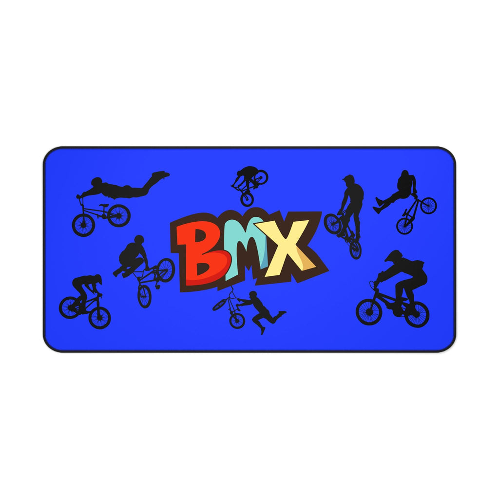 BMX Desk Mat: Colorful Cycling Gift for Gamers & Creatives