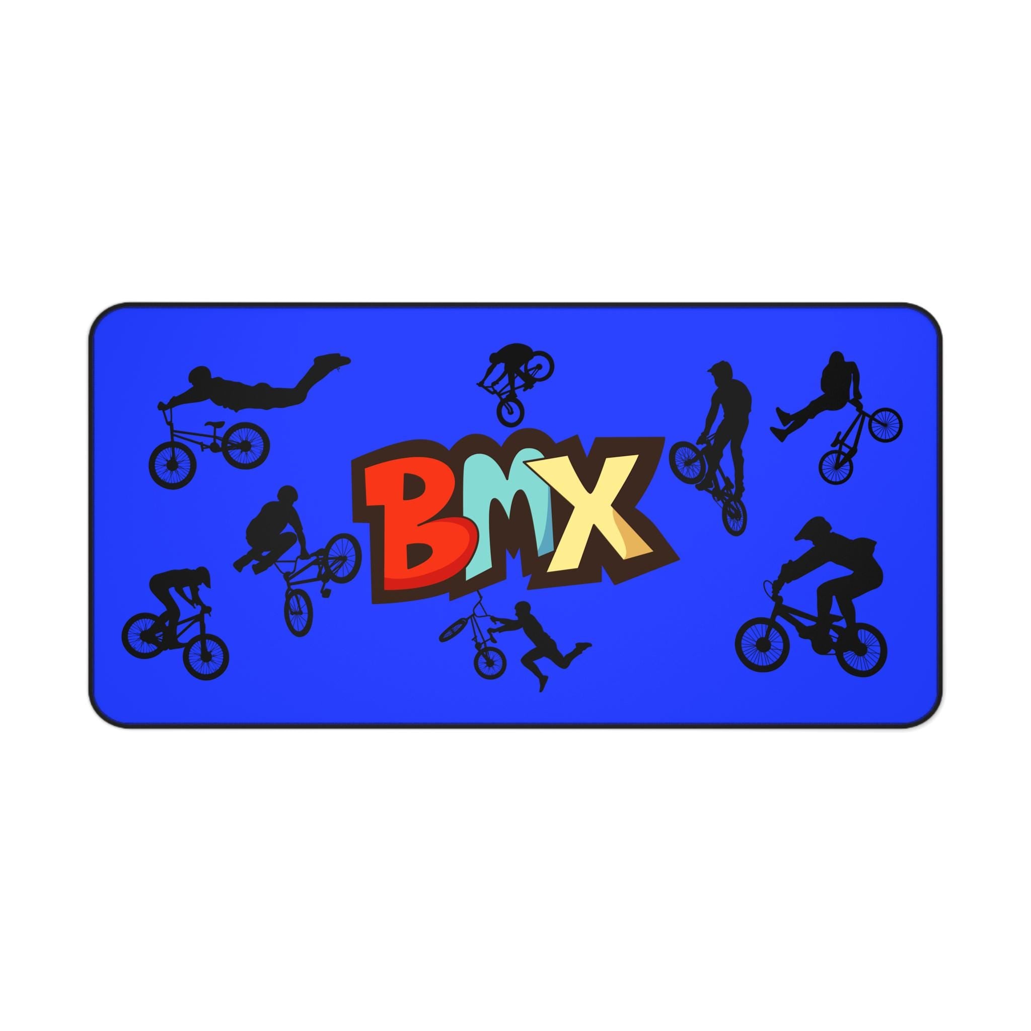 BMX Desk Mat: Colorful Cycling Gift for Gamers & Creatives
