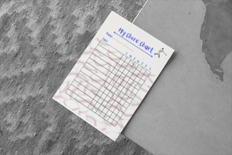 Baseball Chore Chart: Daily Task Tracker (PDF Download)