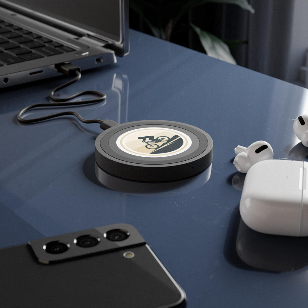 Mountain Biker Circular Wireless Charging Pad | Bike Phone Charger