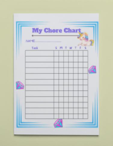 Chore Chart - unicorn and jewels
