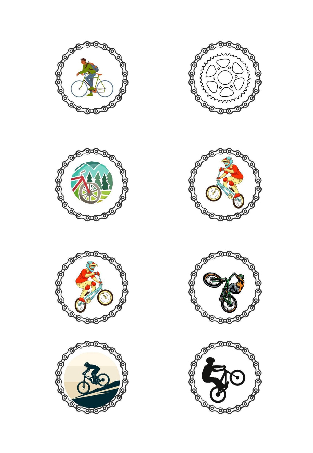 Bicycle Notebook Cover and Sticker Set: Bike Lover Gift (Digital Download)