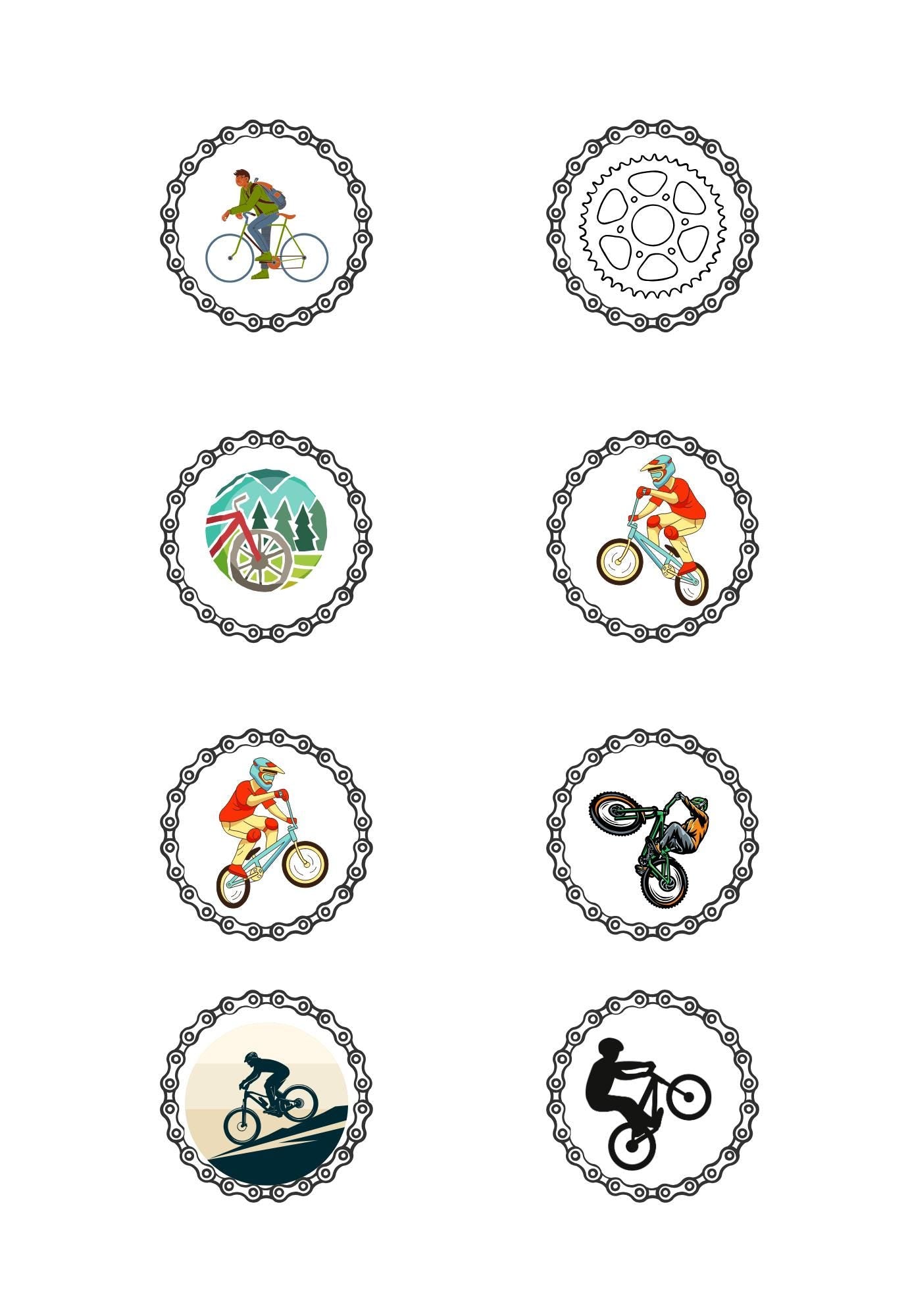 Bicycle Notebook Cover and Sticker Set: Bike Lover Gift (Digital Download)