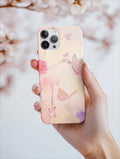 Floral Butterfly Phone Case | Soft Pink Flowers and Butterfly Design