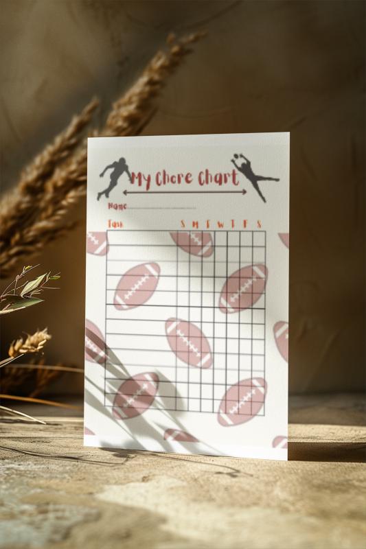Football Chore Chart: Kids' Task Tracker (PDF Download)