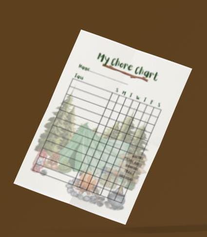Camping Chore Chart: Kids' Task Tracker (PDF Download)