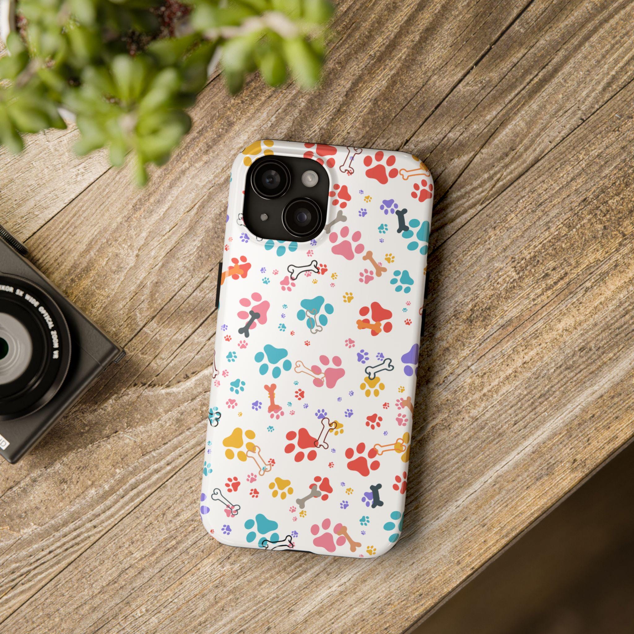Dog Paw Print iPhone Case: Shock Absorbent