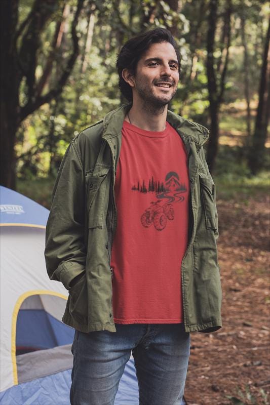 ATV Mountain Adventure T-Shirt: Off-Road Nature Lover Tee