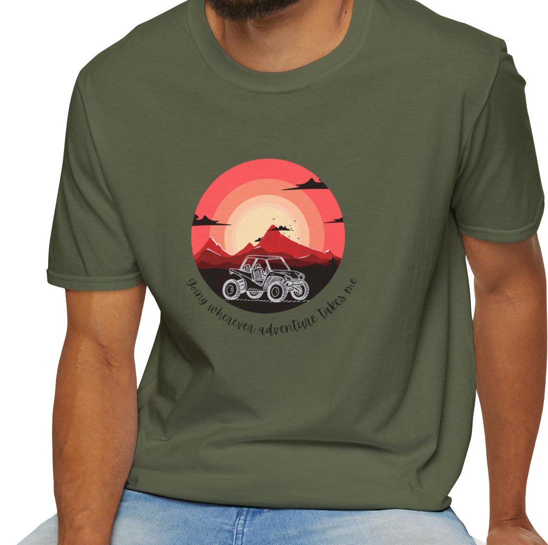 Adventure Awaits T-Shirt: Mountain All-Terrain Vehicle Tee
