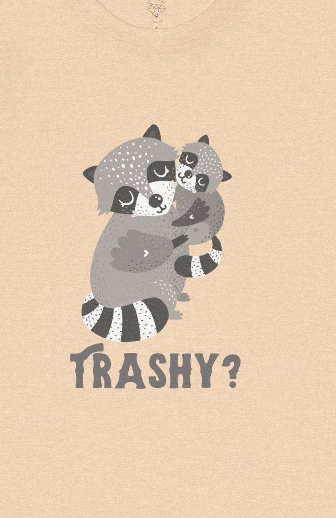 Funny Raccoon T-Shirt: Kawaii Animal Graphic Tee, Eco-Friendly Cotton