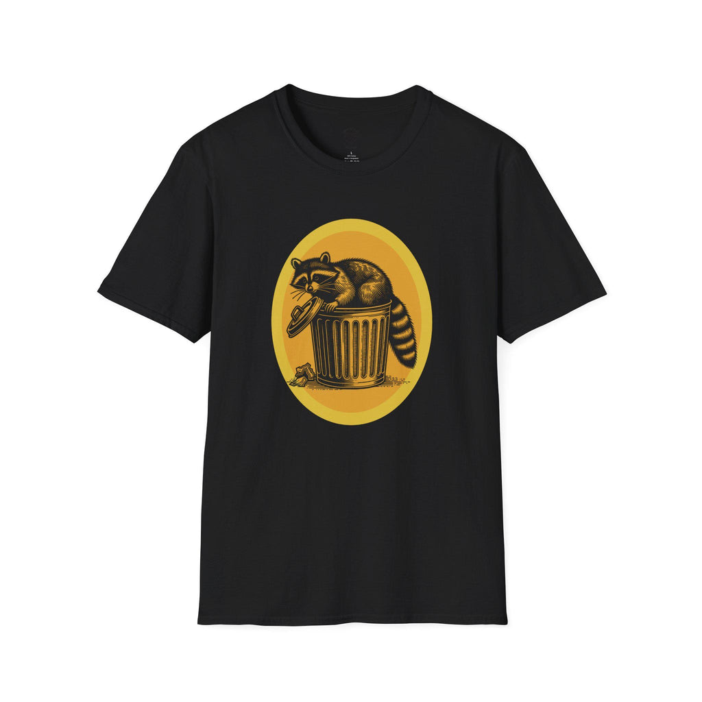 Funny Raccoon T-Shirt, Cute Animal Graphic Tee, Gift for Animal Lovers, Casual Wear, Unisex Softstyle Shirt, Spotlighted Animal Creature
