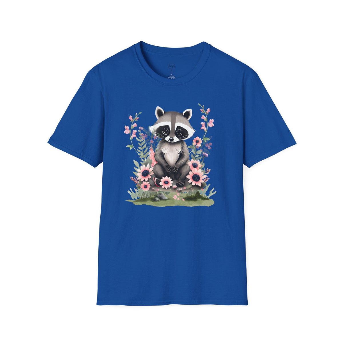 Floral Raccoon T-Shirt: Nature Lover Gift, Ring-Spun Cotton