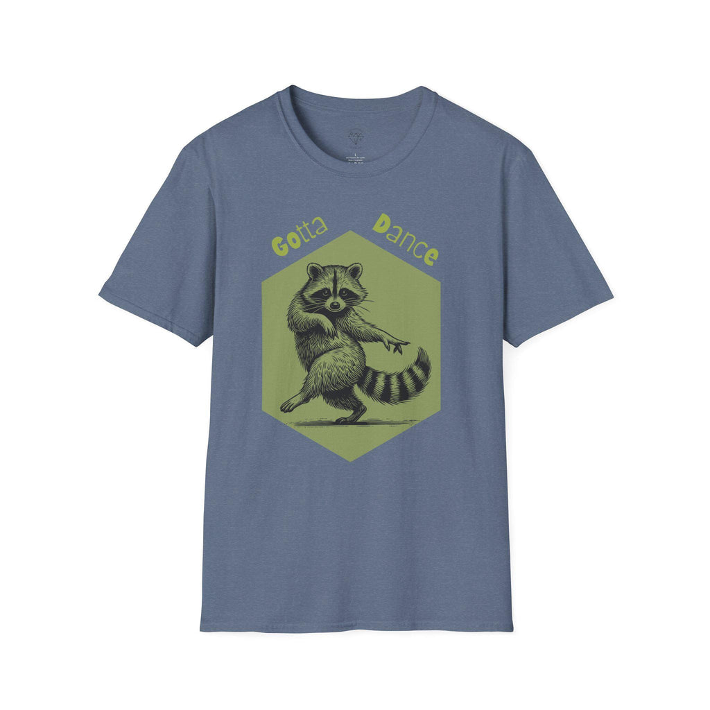 Gotta Dance Raccoon T-Shirt: Funny Graphic Tee, Softstyle Cotton