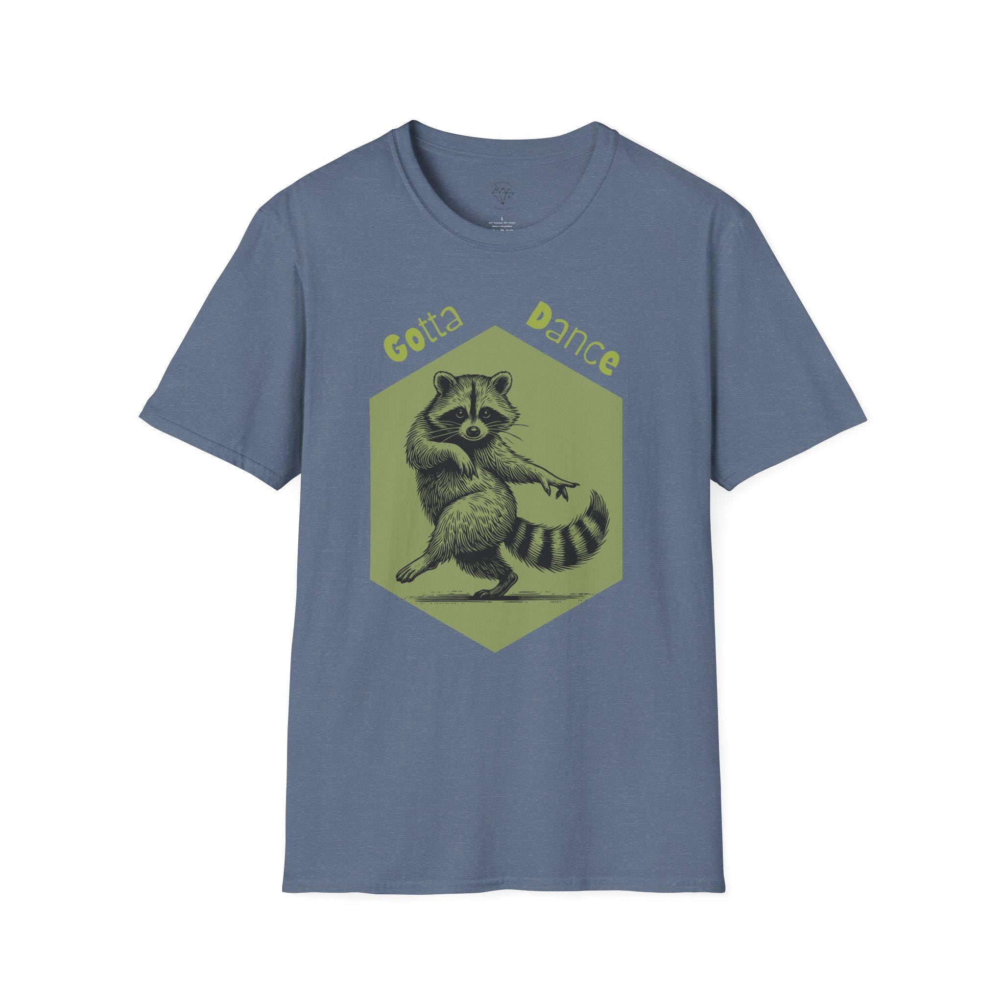 Gotta Dance Raccoon T-Shirt: Funny Graphic Tee, Softstyle Cotton