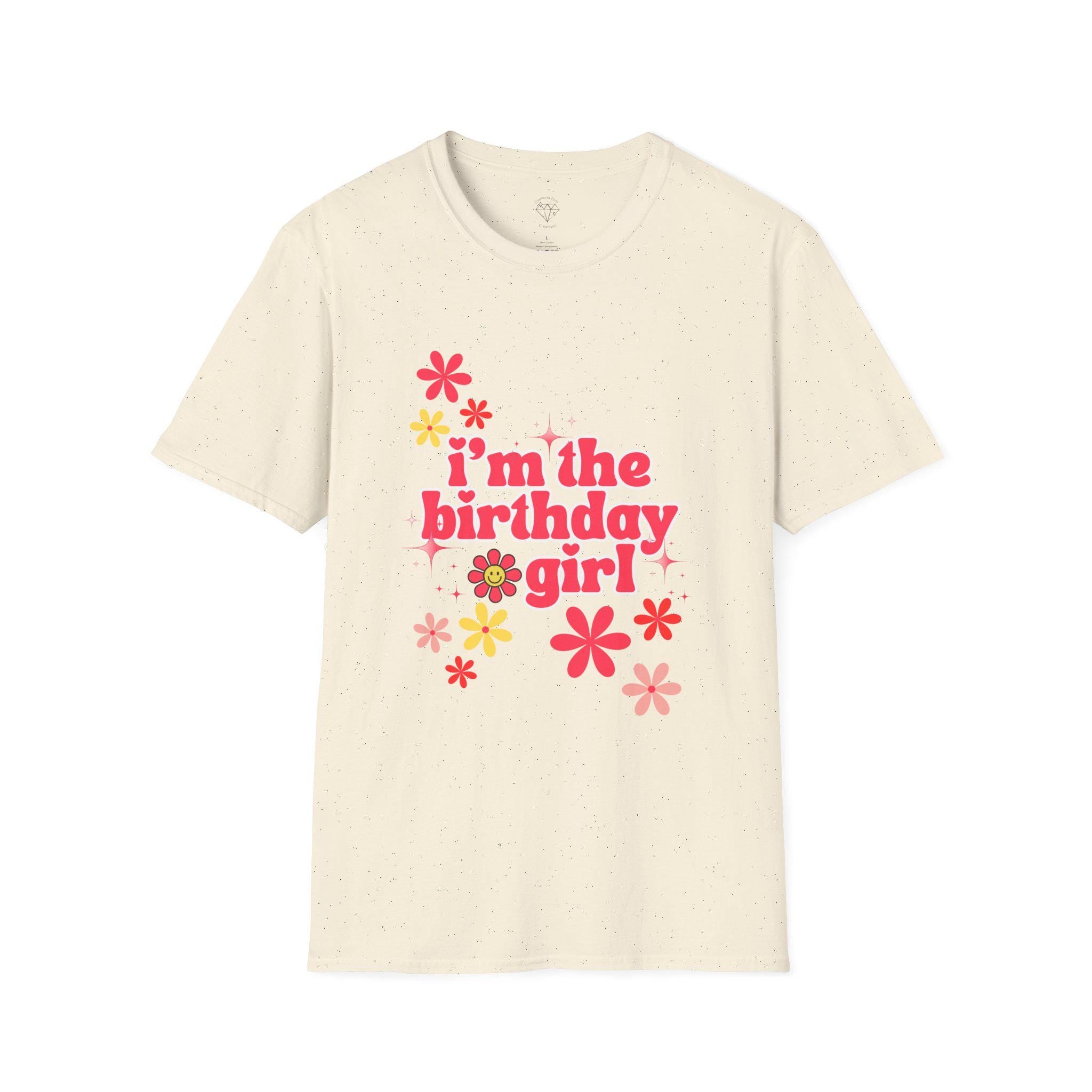 Birthday Girl T-Shirt: Fun Floral Celebration Tee