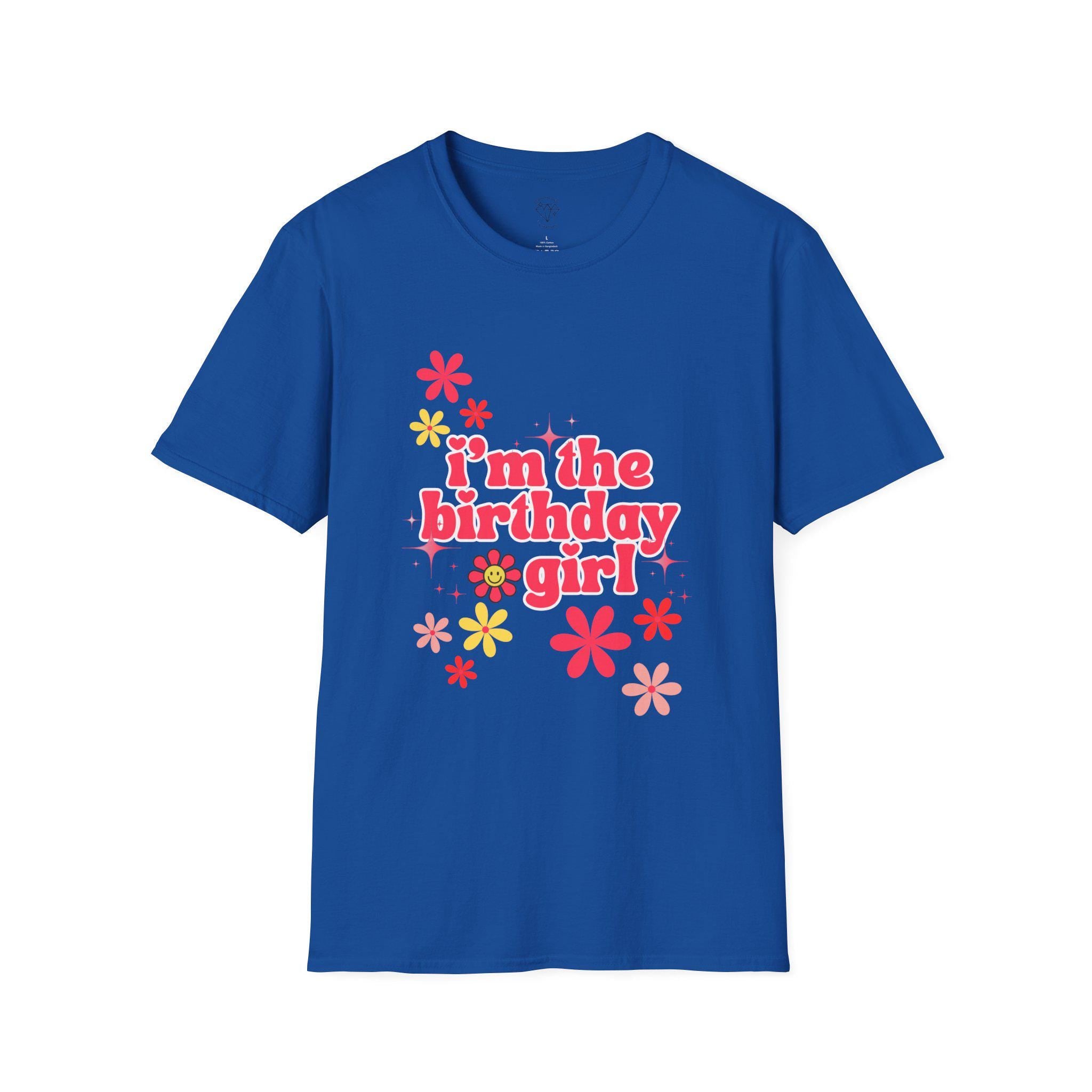 Birthday Girl T-Shirt: Fun Floral Celebration Tee