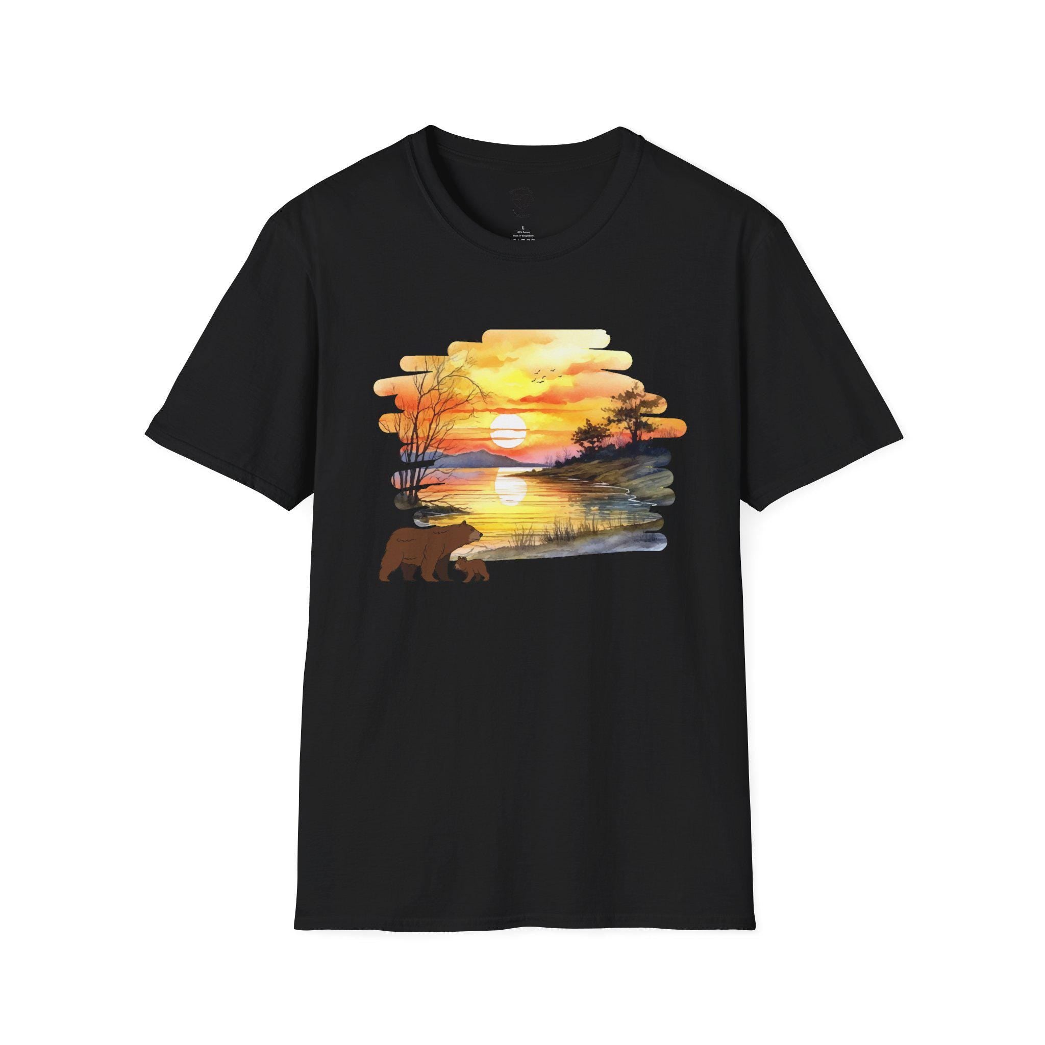 Bear Sunset T-Shirt | Golden Hour Wilderness Graphic Tee