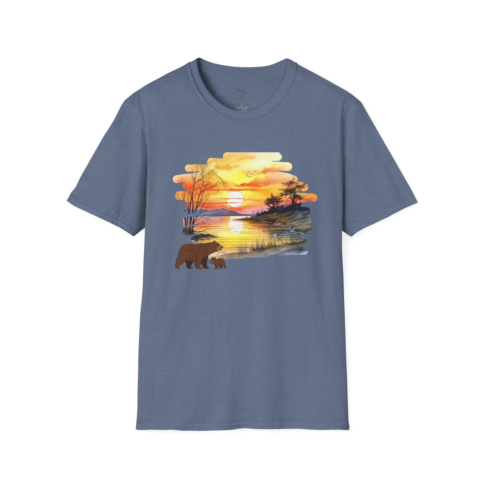 Bear Sunset T-Shirt | Golden Hour Wilderness Graphic Tee