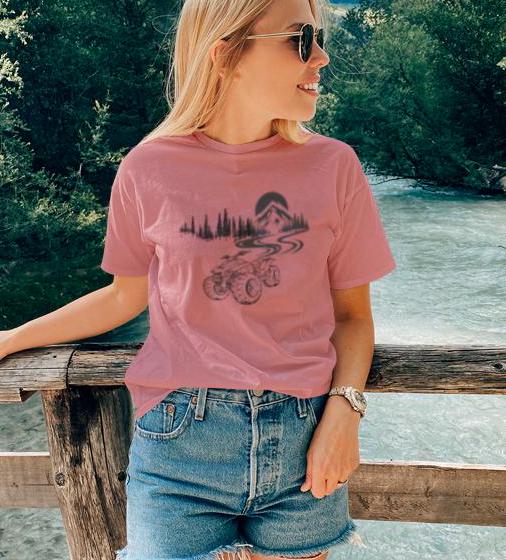 ATV Mountain Adventure T-Shirt: Off-Road Nature Lover Tee